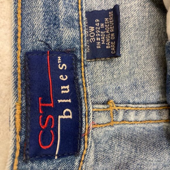 CST BLUES DENIM SHORTS PLUS 30W ELASTIC WAIST 100% COTTON - Picture 7 of 10
